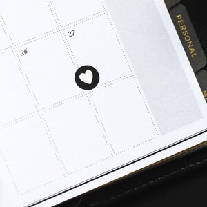 Heart Sticker Sheet | Minimalist Stickers - Hobonichi Icon Stickers - Love Stickers - 130 Mini Heart Stickers image 5