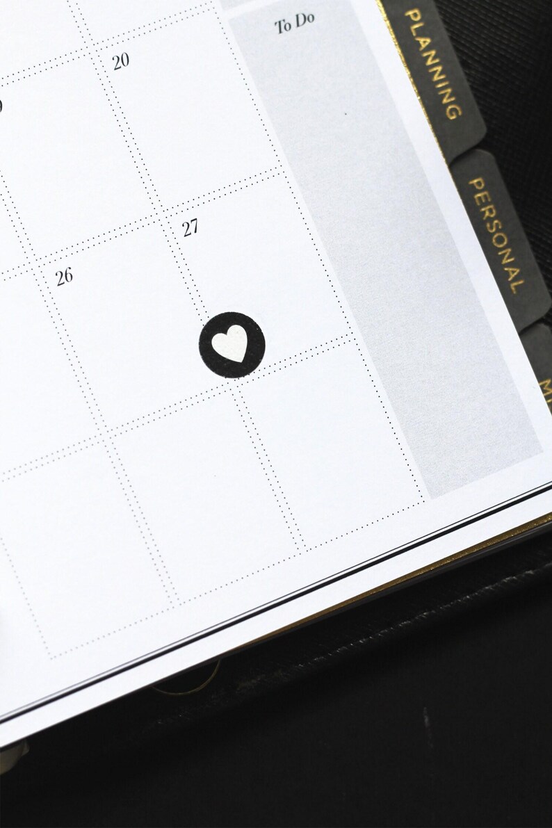 Heart Sticker Sheet | Minimalist Stickers - Hobonichi Icon Stickers - Love Stickers - 130 Mini Heart Stickers image 5