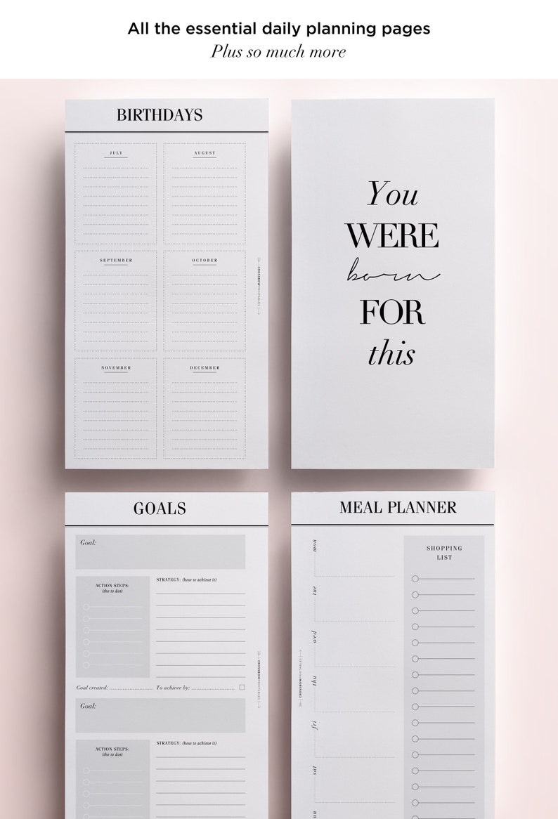 PERSONAL SIZE Printable Planner Pages 20 Organizer Pages - Etsy