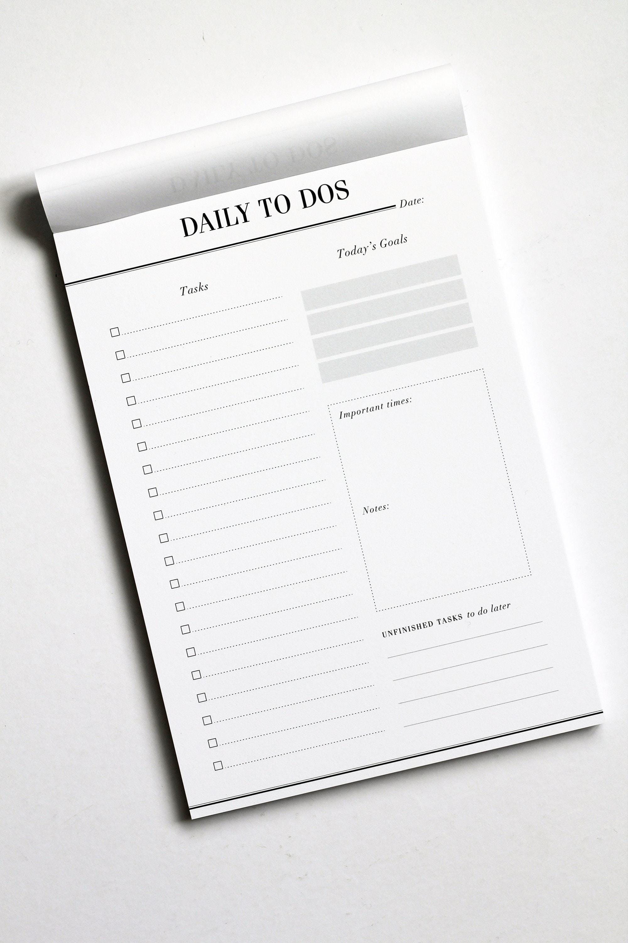 Cuaderno De Lista De Tareas Para El Trabajo Con 52 Hojas