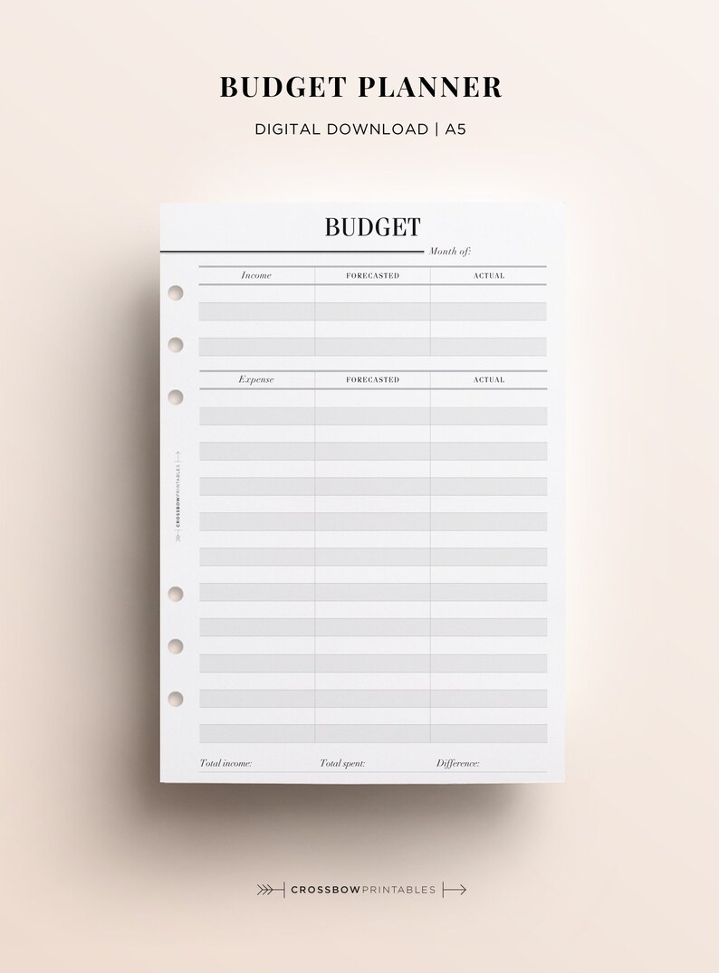 PRINTABLE A5 Budget Planner Printable Financial Planner | Etsy UK