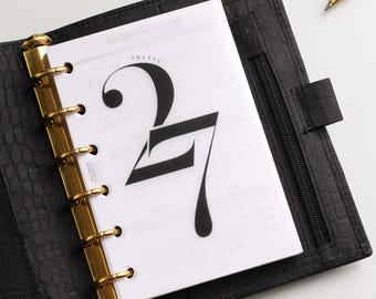2027 Pocket Inserts Printed, Filofax Pocket 2026 Calendar, Dated Yearly Pocket Size Inserts, LV PM Agenda Refill Pocket