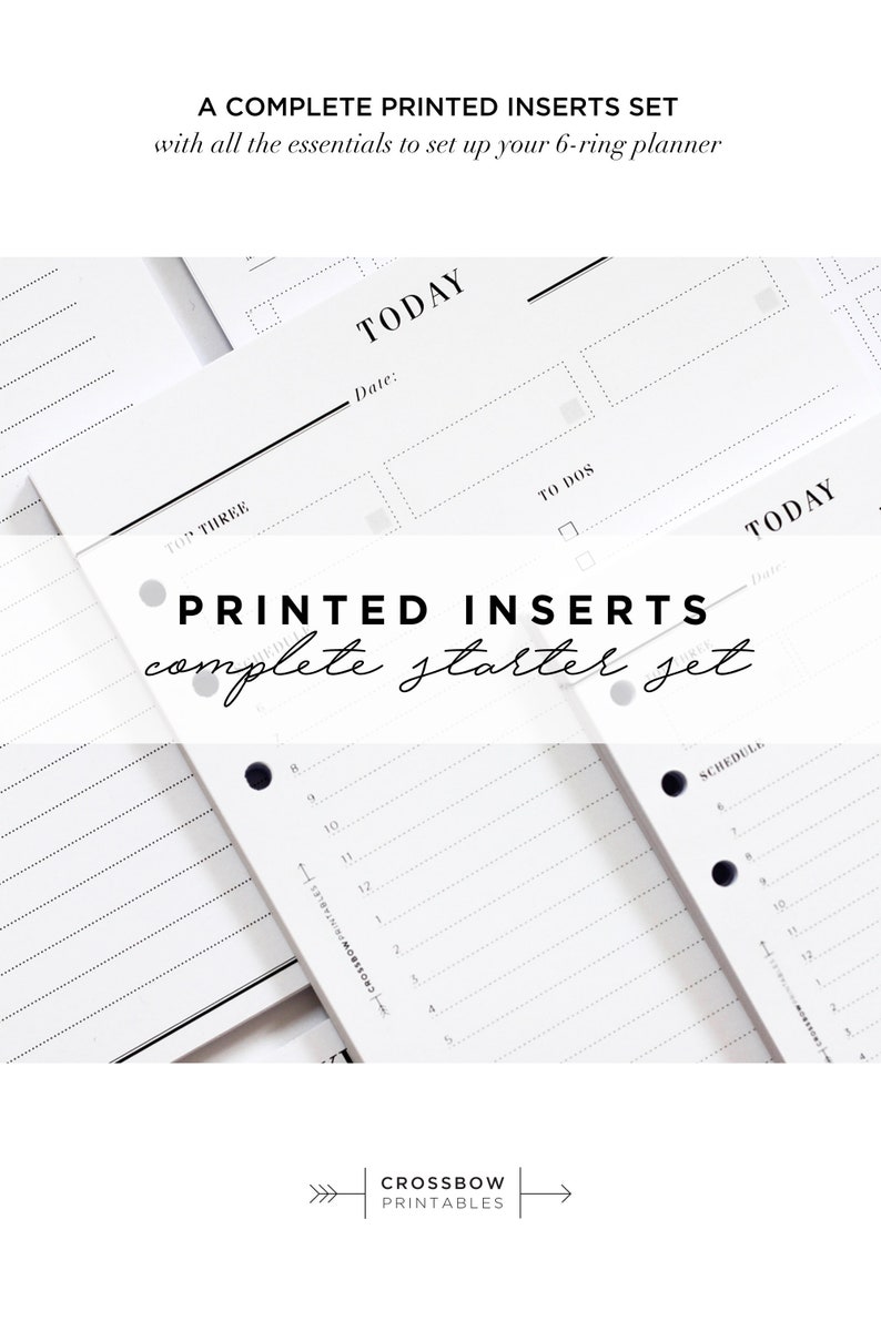 A5 Planner Starter Kit Planner Inserts Set Printed Planner Etsy