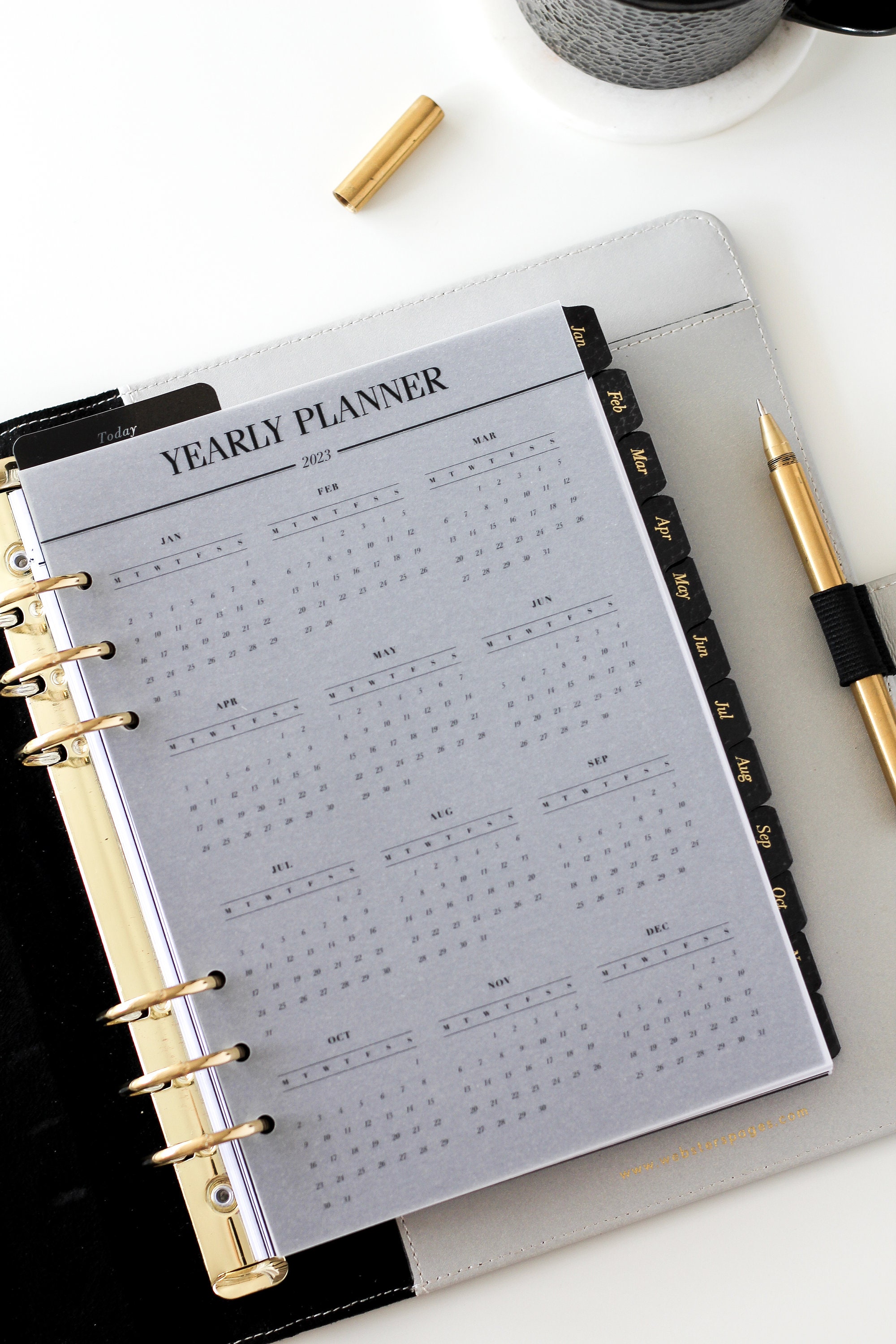 2023 Vellum Planner Dashboard A5 Minimal Planner Accessories Etsy