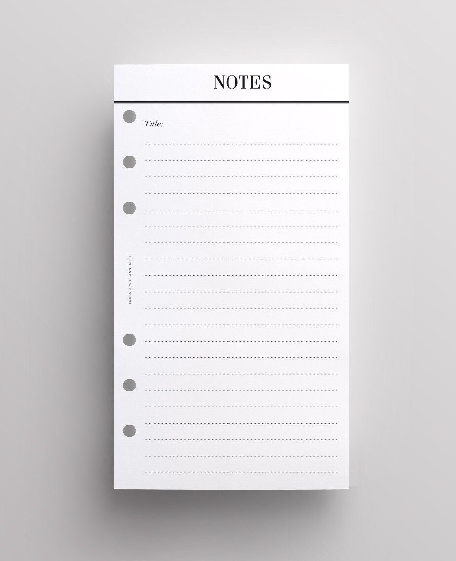 Planner Notepaper Refill FITS Louis Vuitton Agenda MM Medium Cover: 200  Pages