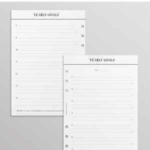 PRINTED Goal Planner Inserts Bundle - 12 Month Goal Setting Workbook | A5 Yearly Goals, Breakdowns and Monthly Goal Trackers | 64 Pages image 4