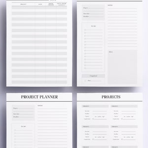 Productivité ULTIME, agenda imprimable liste de tâches, 21 pages de rangement au format A4, A5 et demi : agenda, agenda de projet image 3