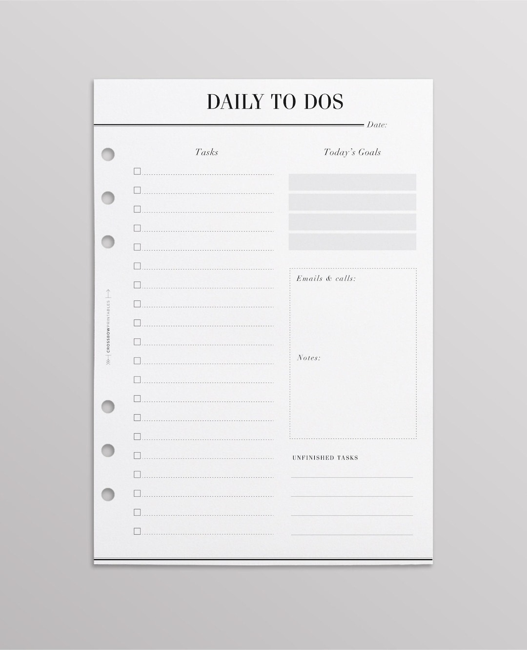 PRINTED to Do List Planner Refills A5 | Kikki K Inserts Large, Filofax ...