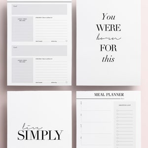 ULTIMATE Daily Planner Bundle, Printable Planner Inserts Kit: 20 Minimal Planner Essentials, Daily Planner, Weekly Agenda, To Do List, A5 image 7