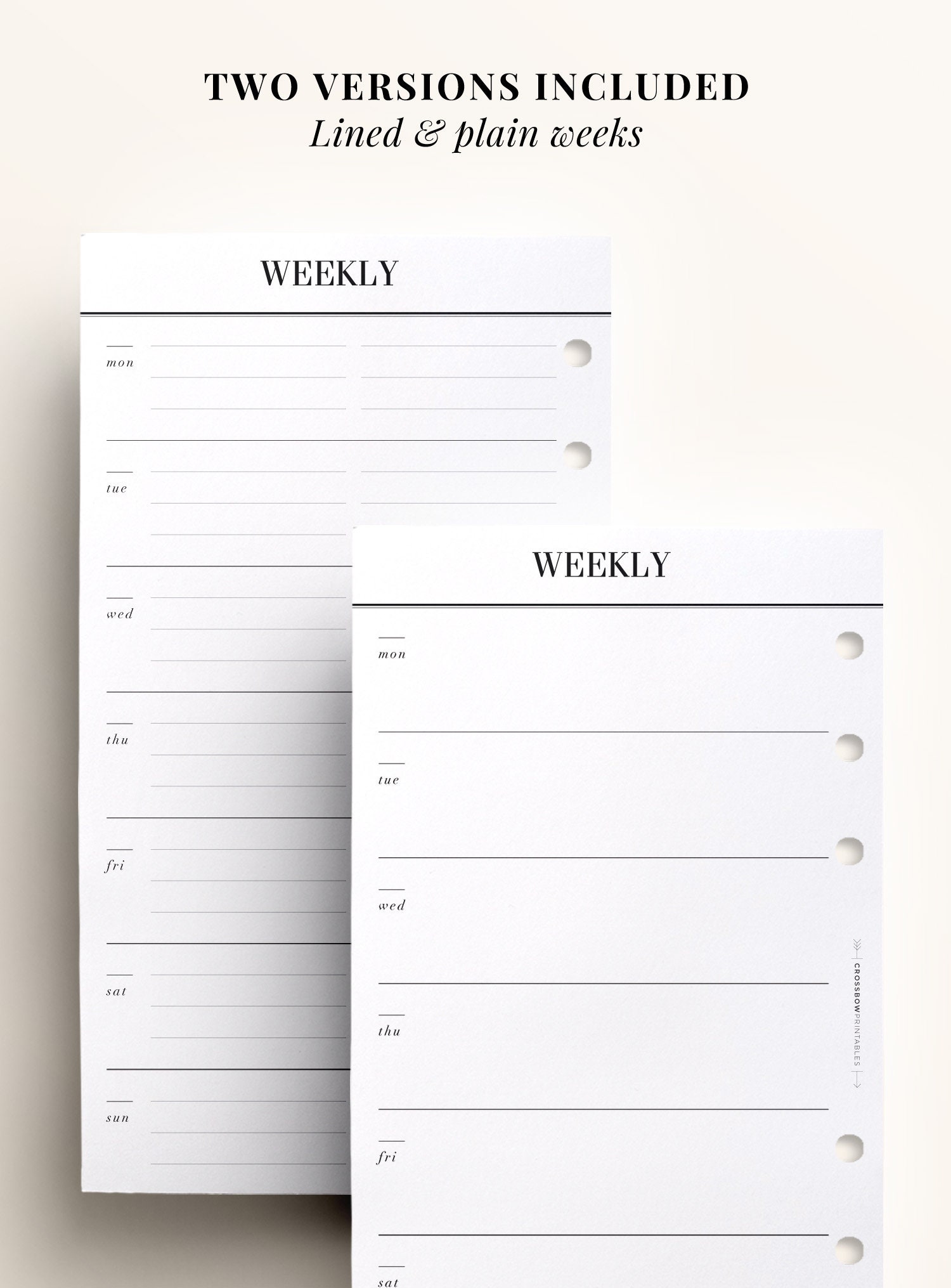 PRINTABLE PERSONAL Hobonichi Printable Planner Personal | Etsy