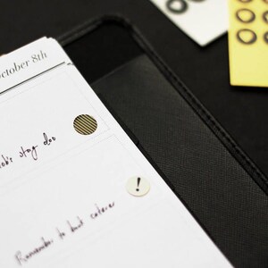 SuperEssential Minimal Planner Stickers - Black and White Icon Stickers - Mini Sticker Kit - Chic Birthday Finance Travel Black Stickers image 6