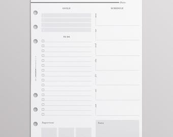 PRINTED A5 Weekly Planner Inserts | Weekly To Do List | Week On One Page | Filofax Planner Pages, Kikki K Planner Pages, Work Planner