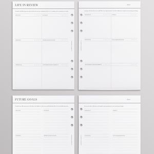 PRINTED Goal Planner Inserts Bundle - 12 Month Goal Setting Workbook | A5 Yearly Goals, Breakdowns and Monthly Goal Trackers | 64 Pages image 2