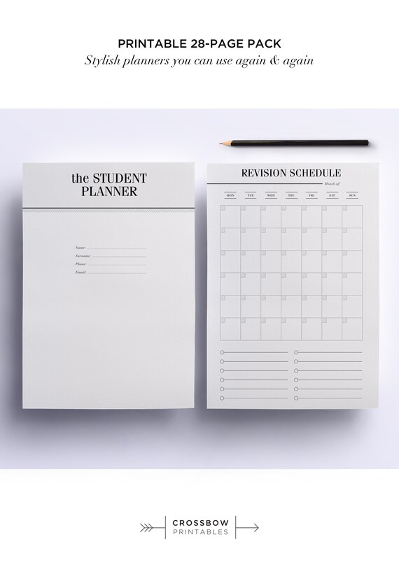 Student Planner Printable College Planner Printable | Etsy