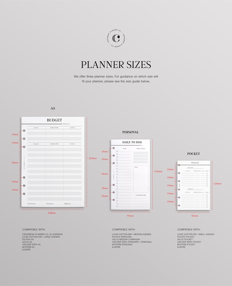 Minimal Planner Page Marker | Black Snap In Today Planner Bookmark for A5 and Personal Filofax and LV Agenda | Minimal Planner Accessories image 10