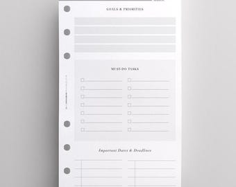 Planificador mensual impreso. Recambio de planificador personal / Planificador Kikki K, Filofax Personal, Planificador Kate Spade, Planificador personal (Reino Unido).