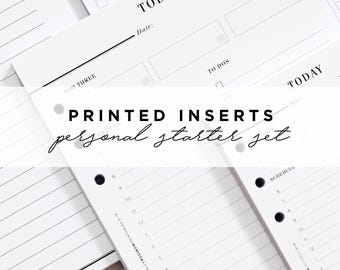 Personal Size Planner Setup, Filofax Personal Planner Starter Kit, Planner Inserts Bundle, Personal Size Planner Pages Printed Kit
