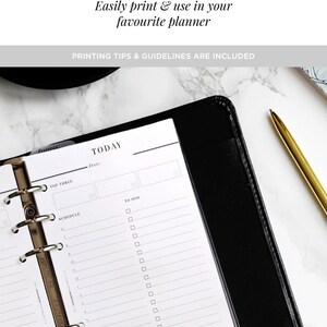PRINTABLE PERSONAL Day on One Page Personal Size Printable, Day per ...