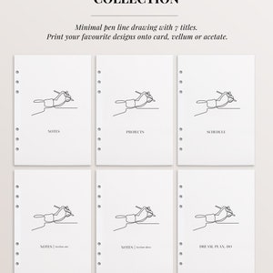 Printable Dashboards Full Collection: 31 Minimal Planner Dashboards A5 Dashboard, Pocket Dashboard, Personal Dashboard, A6 Dashboard image 9