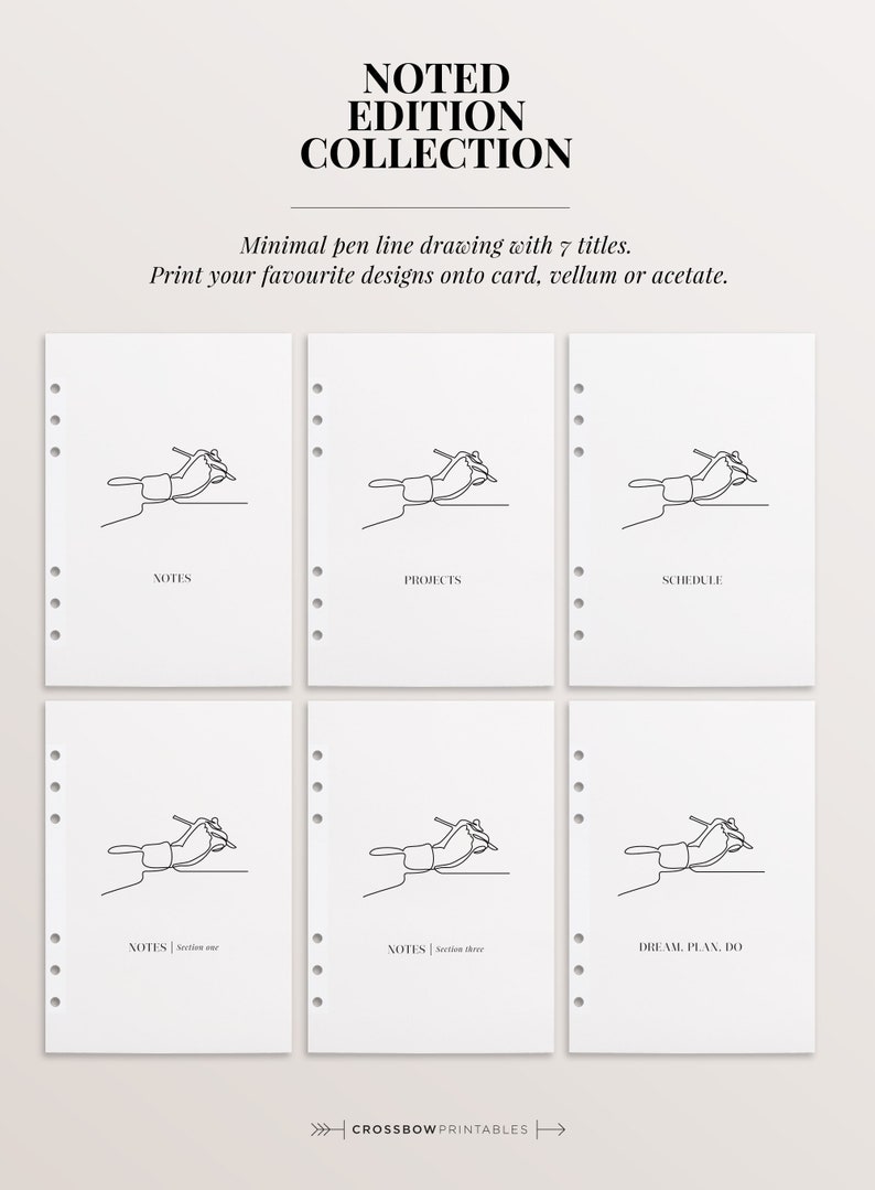 Printable Dashboards Full Collection: 31 Minimal Planner Dashboards A5 Dashboard, Pocket Dashboard, Personal Dashboard, A6 Dashboard image 9
