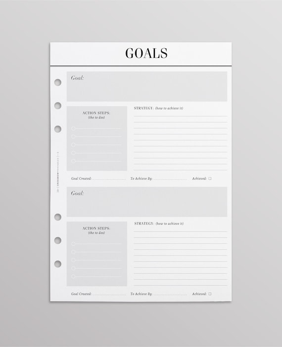 PRINTED Goal Planner Habit Tracker, Goal Setting, Goal Planning