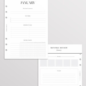 2026 gedruckte A5 Planer Einlagen | Wählen Sie Ihren Start Monat | Jahresplaner Einlagen, 2026 Filofax Einlagen Refill, datierte Einlagen LV GM Agenda Bild 7