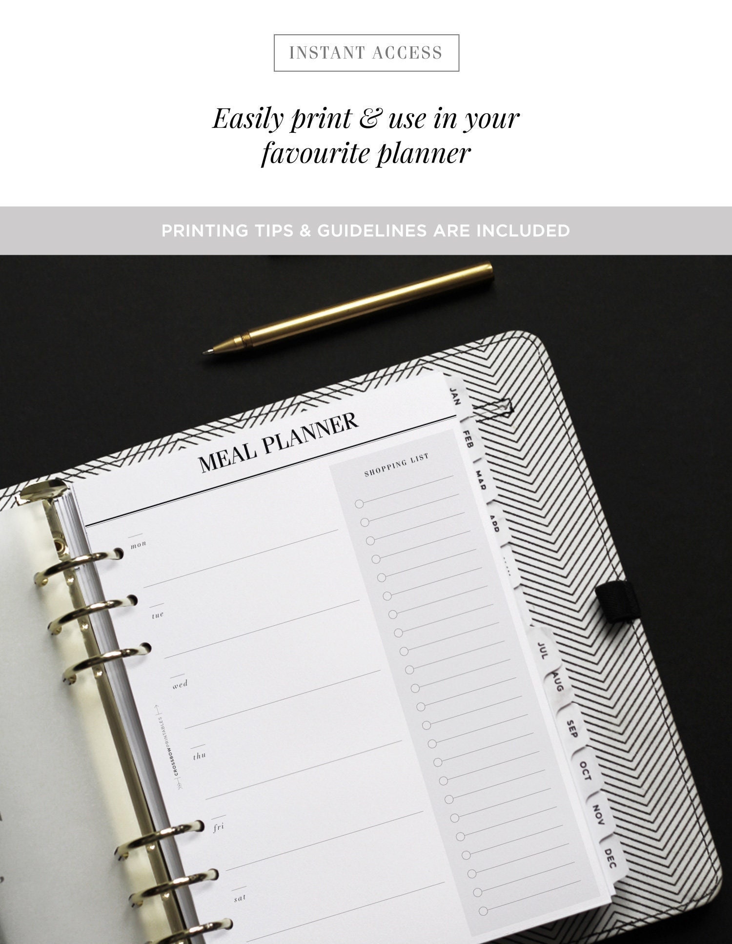 PRINTABLE A5 Meal Planner Printable Insert Printable Meal Etsy UK