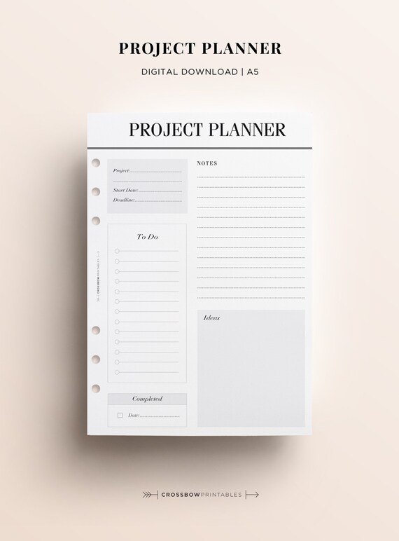 printable a5 printable project