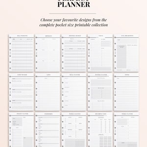 PRINTABLE POCKET Day on One Page Printable, Pocket Size Daily Planner ...