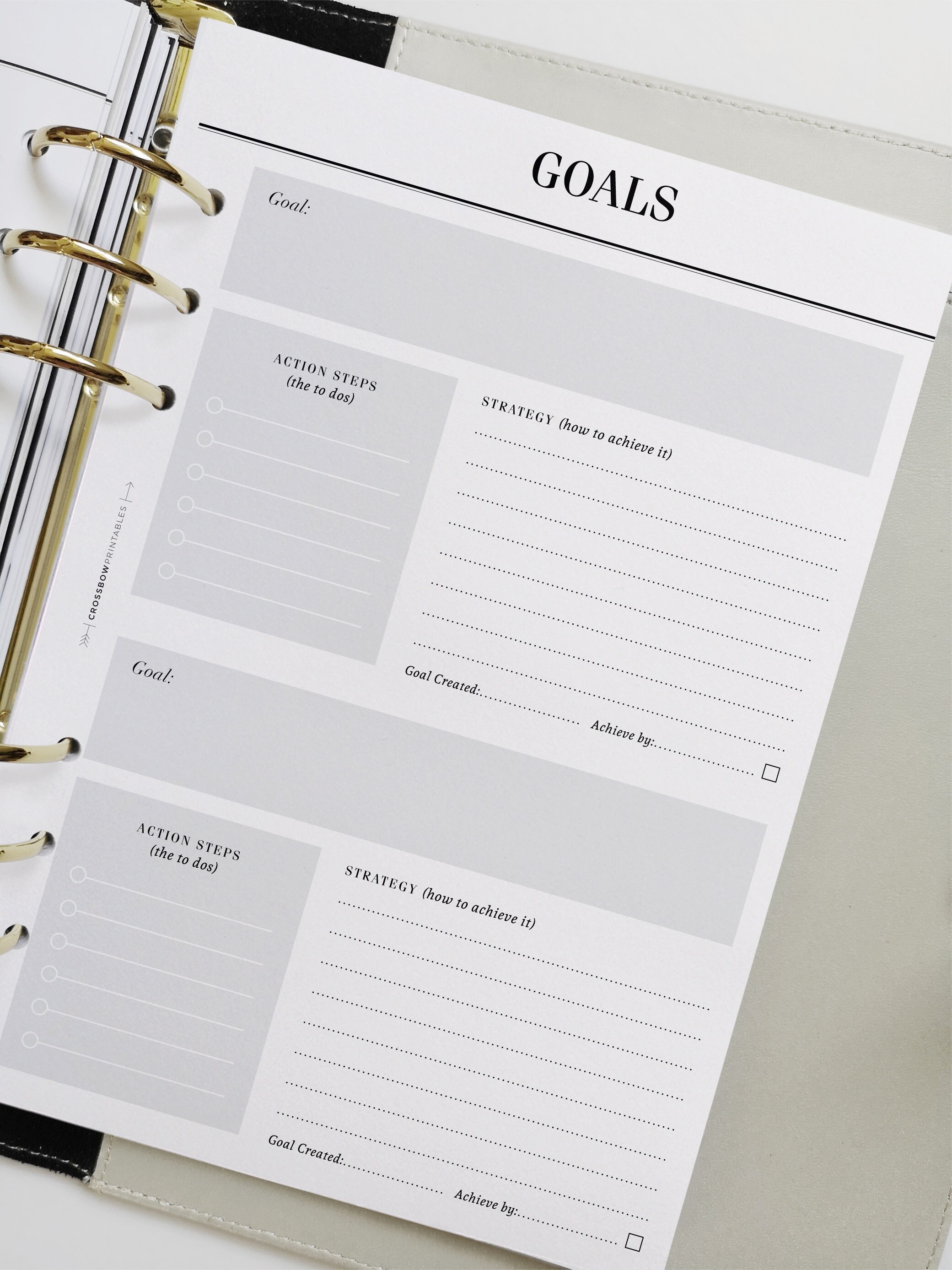 Paper Goal Planner Printable Planning Your Goals Goal Planning Insert