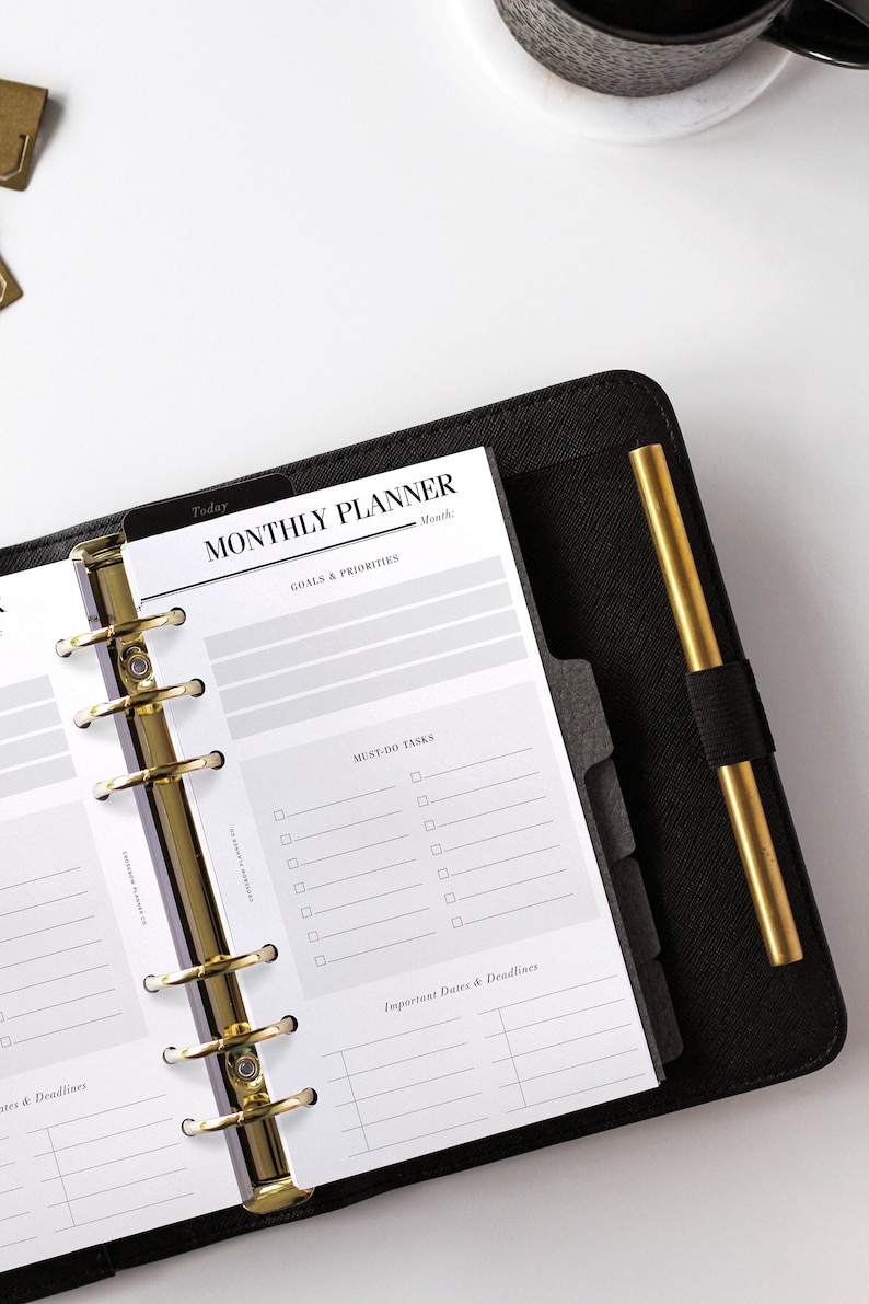 PRINTED Monthly Planner Inserts Personal Planner Refill | Kikki K Inserts, Filofax Personal, Kate Spade Planner, Personal Planner Inserts UK image 2