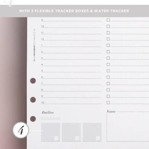 PRINTED Day On One Page Hourly Planner, DO1P, A5 Planner Inserts, Daily Planner Refill, A5 Daily Planner, A5 Filofax Inserts A5 Planner image 6