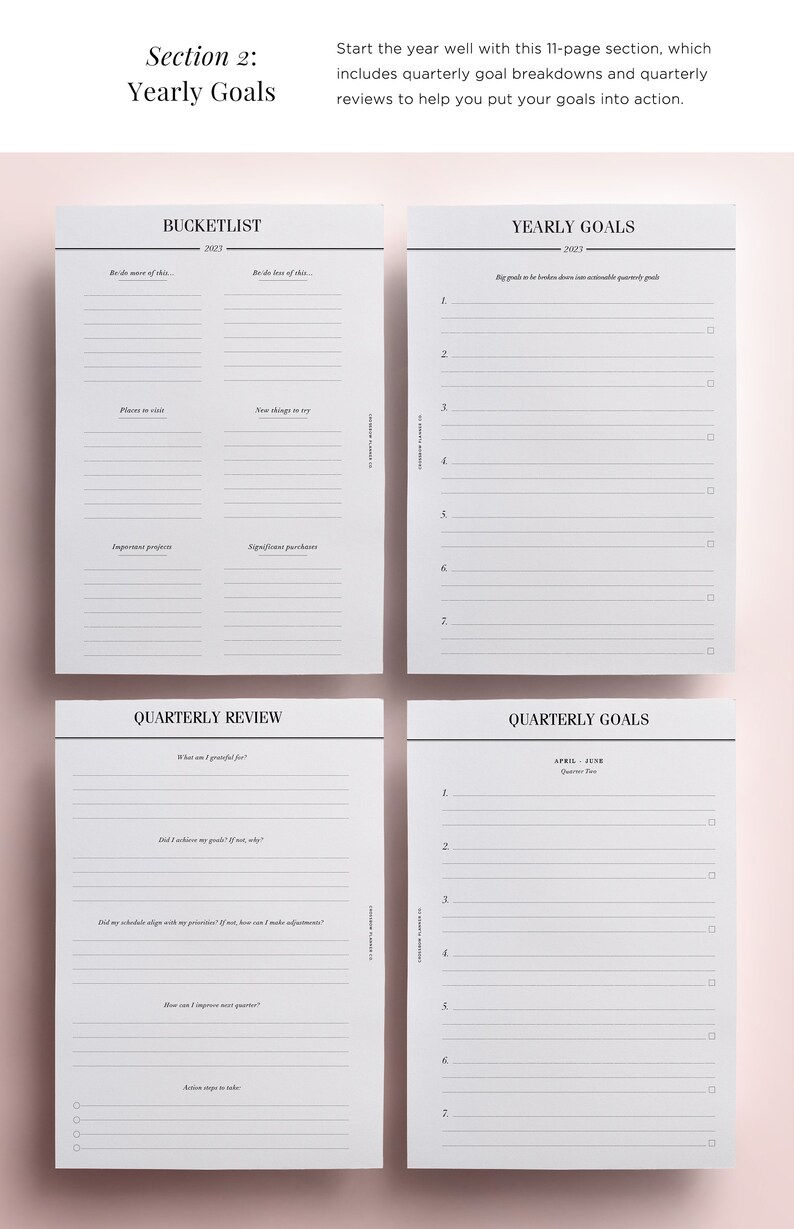 2023 Planner Inserts Printable: 2023 Diary and Calendar - Etsy UK