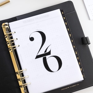 2026 Printed A5 Planner Inserts | VERTICAL Edition | Yearly Planner Inserts, 2026 Filofax Inserts Refill, Dated Inserts for LV GM Agenda