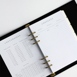 Juego de carpetas de recetas / Regalo para mamá / Regalo para el Día de la Madre para ella Libro de recetas con divisores / Organizador reutilizable rellenable / Regalo de cocina imagen 6