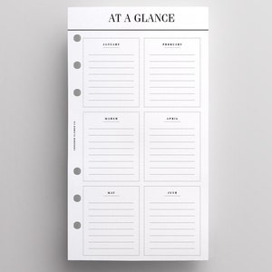 PRINTED Kikki K Medium Inserts Printed Filofax Personal Inserts, Birthday & Anniversary Tracker Planner Pages, Printed LV Agenda MM Refill image 2