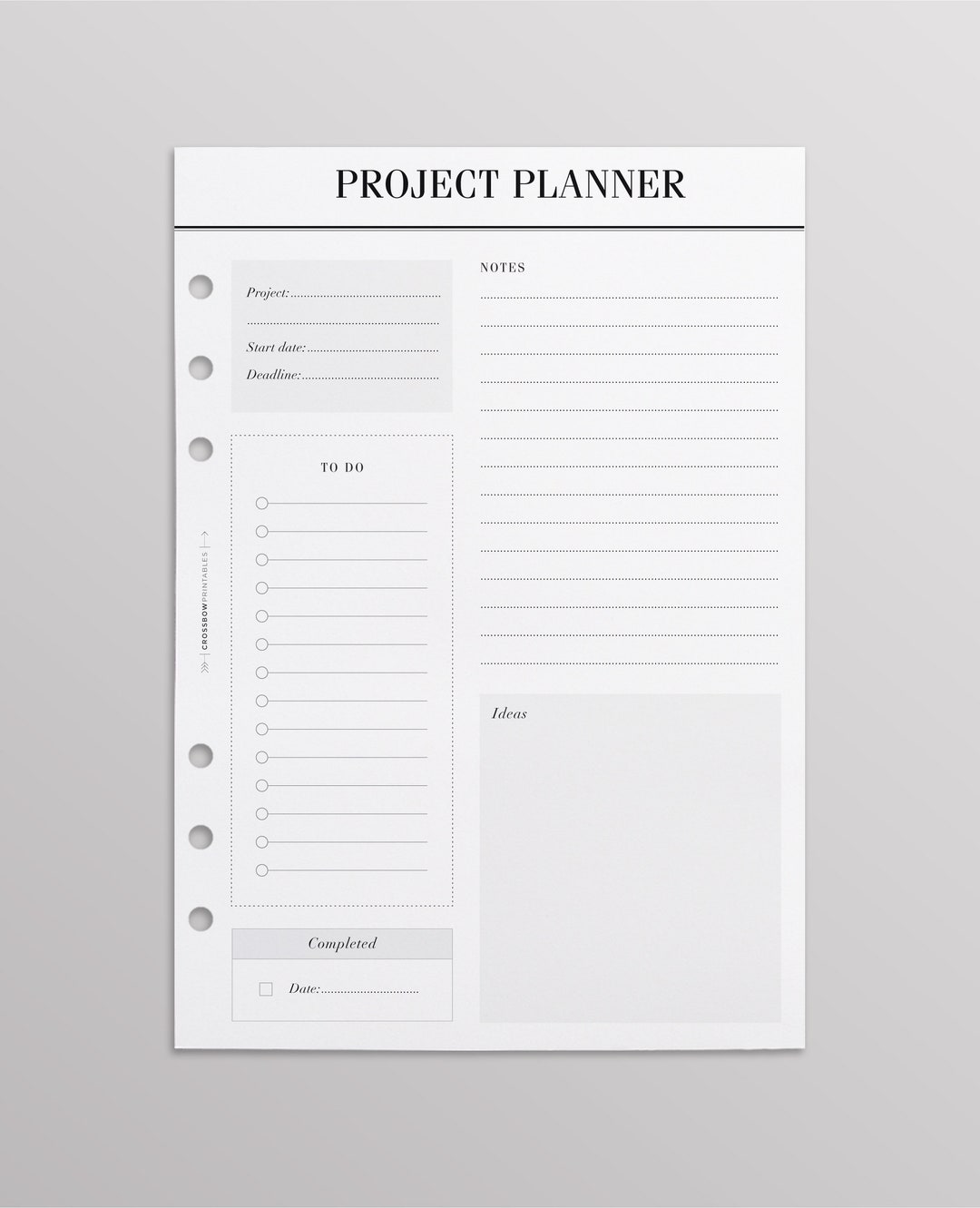 Pocket Meal Planner Inserts: Printed Planners by Crossbow Printables