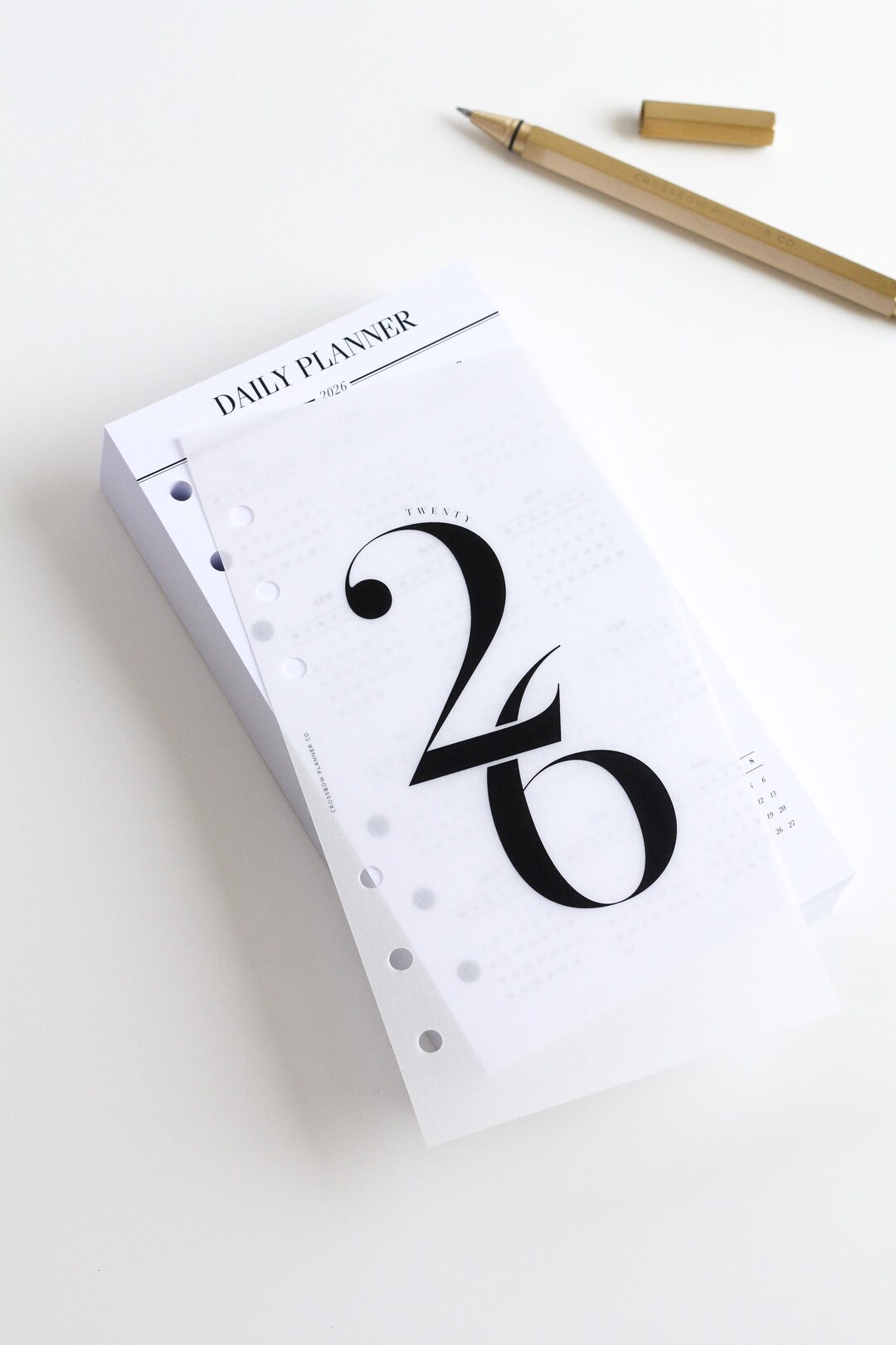 2026 Personal Daily Planner Inserts | Printed Dated Day per Page ...