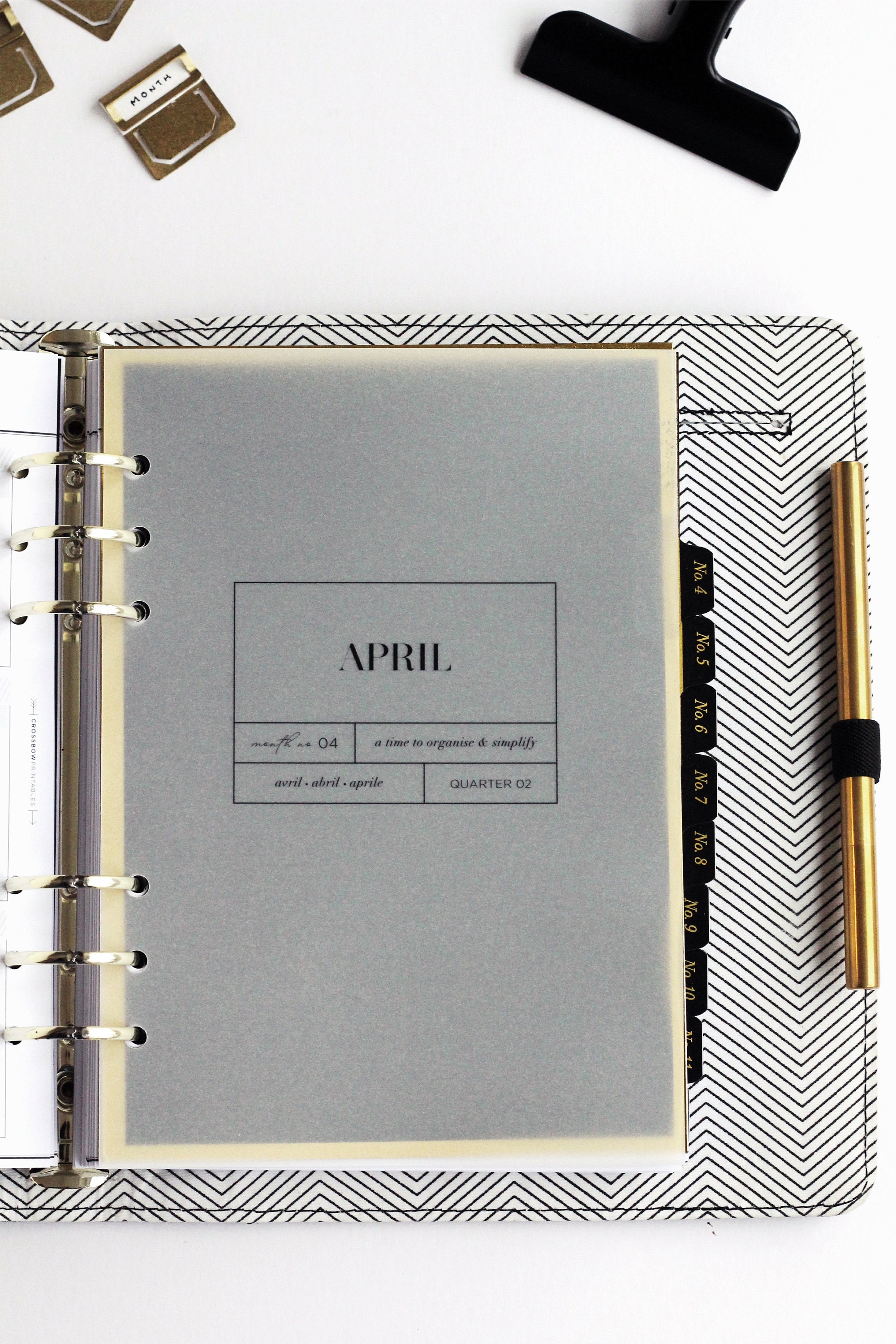 Customized 12 Month Planner Dashboard Tab Dividers and personalized