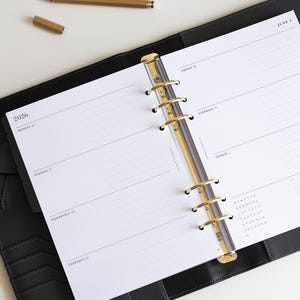2026 gedruckte A5 Planer Einlagen | Wählen Sie Ihren Start Monat | Jahresplaner Einlagen, 2026 Filofax Einlagen Refill, datierte Einlagen LV GM Agenda Bild 2