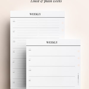 PRINTABLE A5 Hobonichi Weeks Inspired Printable, Week on Two Pages ...
