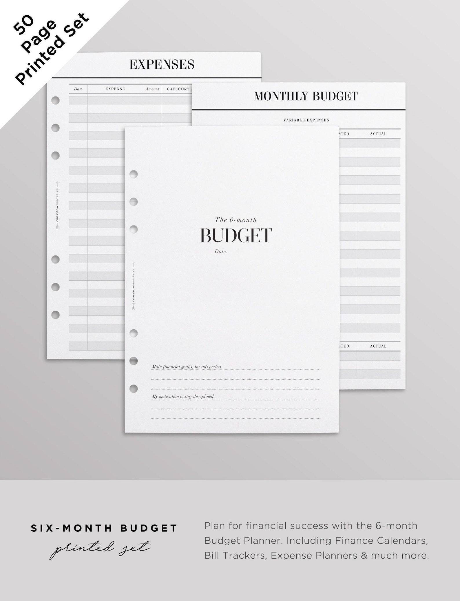 PRINTED A5 Budget Planner Inserts Uk Monthly Budget Finance Etsy