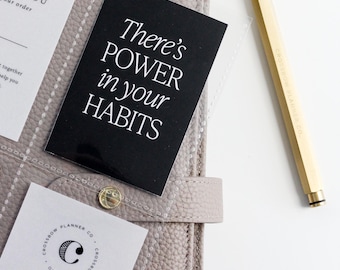 Bolsillos transparentes para planificador de 6 anillas / Bolsillo para 4 tarjetas de presentación o Bolsillo para planificador de 2 ranuras / Almacenamiento de 6 anillas A5 para pegatinas y banderines