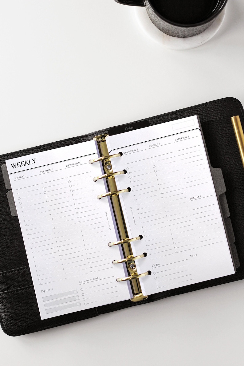 PRINTED WO2P Vertical Edition | Personal Size Weekly Planner Inserts ...