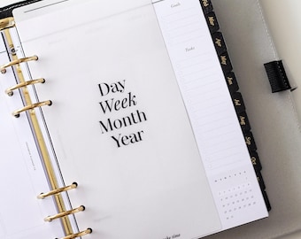 Vellum Planner Page Marker |  &#39;This Week&#39; Planner Bookmark for A5 and Personal Filofax and LV Agenda | Minimal Vellum Divider