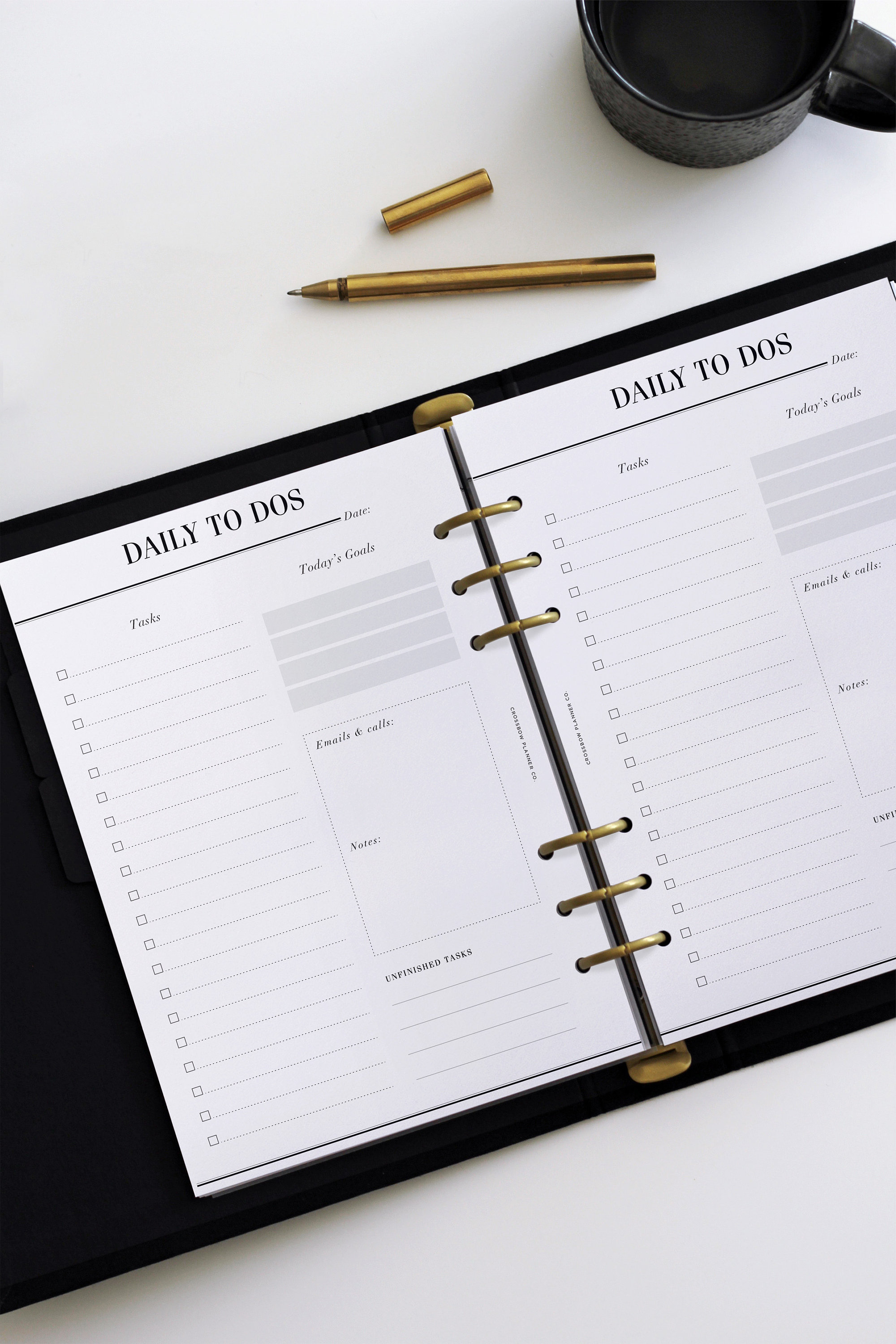  A5 Size Daily Task Planner Insert, Sized and Punched