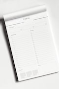 Daily Desk Pad, Minimal To Do Notepad, Daily Planner Notepad, A5 Desk Planner, Executive Daily Schedule with 50 Tear-Off Sheets