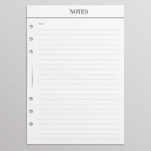 Pagine di ricarica per planner note stampate A5 / Inserti per planner stampati / Inserti per agenda Louis Vuitton / Inserti Filofax A5 / Inserti grandi Kikki K