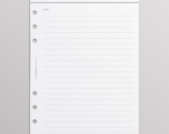 Recharge pour agenda Notes IMPRIMÉES A5 | encarts pour agenda imprimé | Insertions pour agenda Louis Vuitton | Encarts A5 Filofax | Grandes empiècements Kikki K