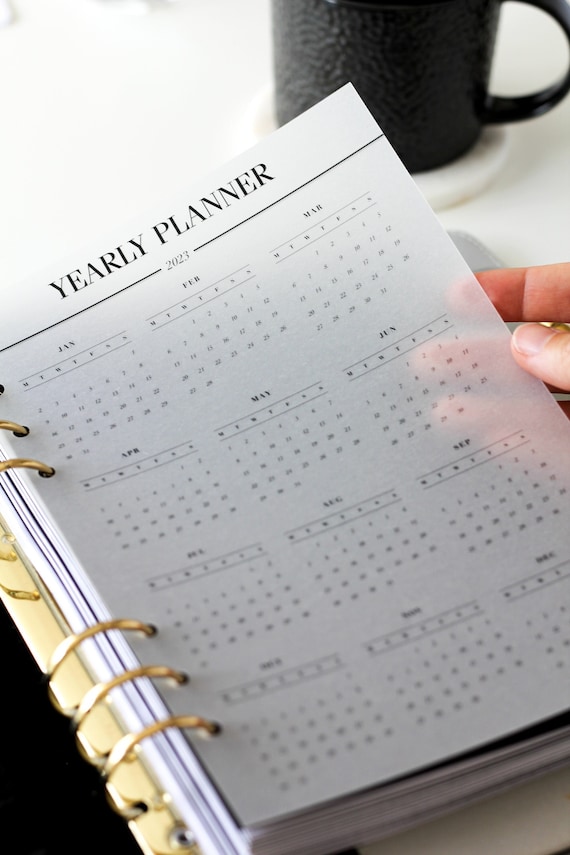 2023 Vellum Planner Dashboard A5 Minimal Planner Accessories Etsy